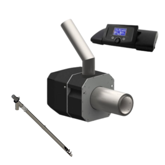 Burner kit with EcoMAX 920 NTC control unit 5–20 kW + pellet auger 2 m up to 50 kW, two-piece, KIPI