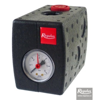 Boiler safety group 3/4" 2.5 bar (safety valve + pressure gauge 0–4 bar + air vent) with insulation, Regulus